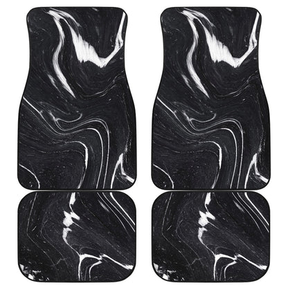 Black & White Swirls Car Floor Mats