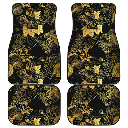 Black & Gold Oriental Car Floor Mats
