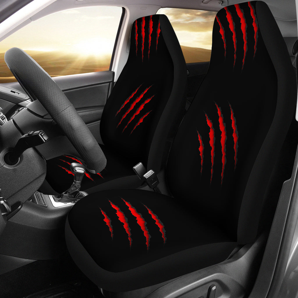 Red Claw Marks Car Seat Covers