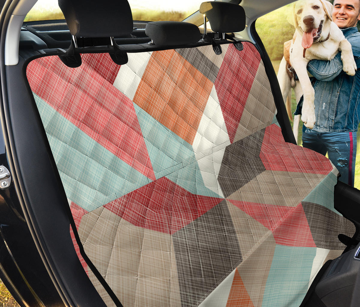 Abstract Diagonal Car Back Seat Pet Cover