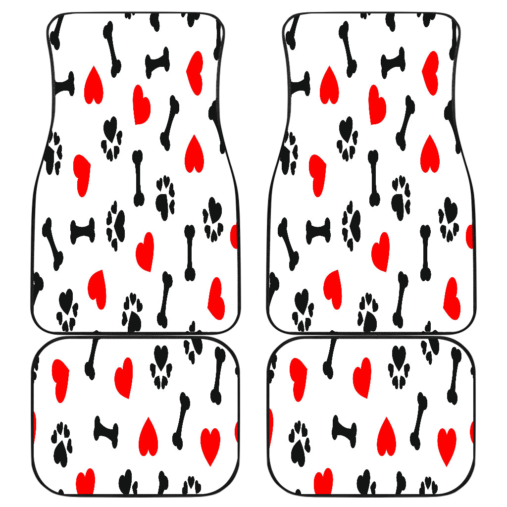 FRONT/BACK DOG LOVE CAR MATS