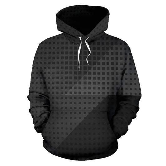 Dark Grey Diagonal Abstract Hoodie