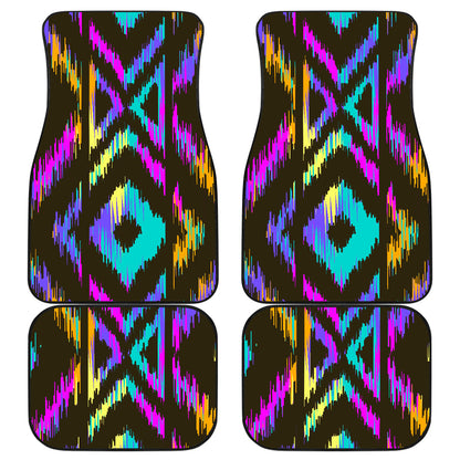 Neon Tribal Pattern Car Floor Mats