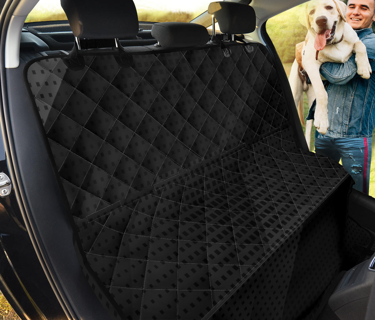 Dark Grey Abstract Car Back Seat Pet Cover