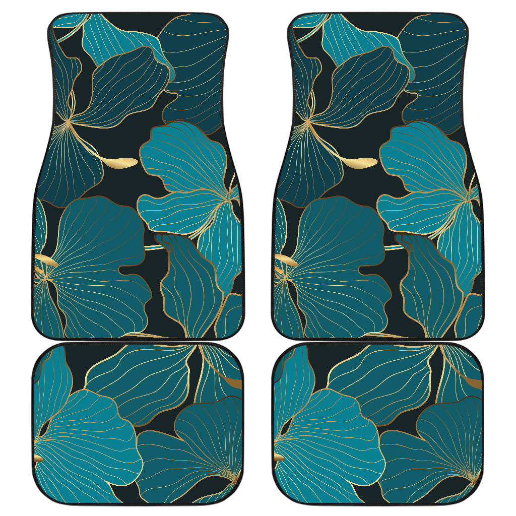 Green Flowers Car Floor Mats