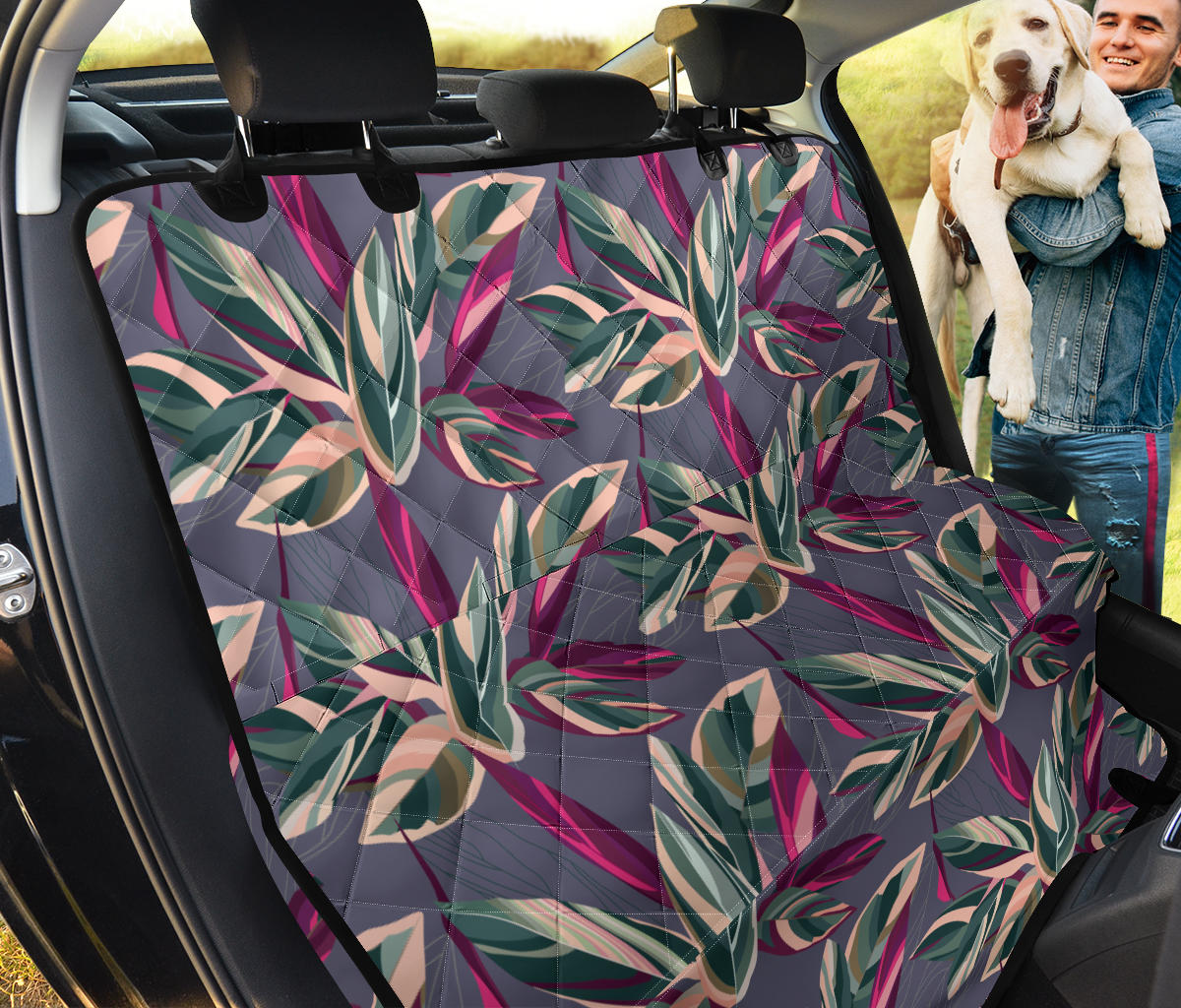 Floral Leaves Car Back Seat Pet Cover