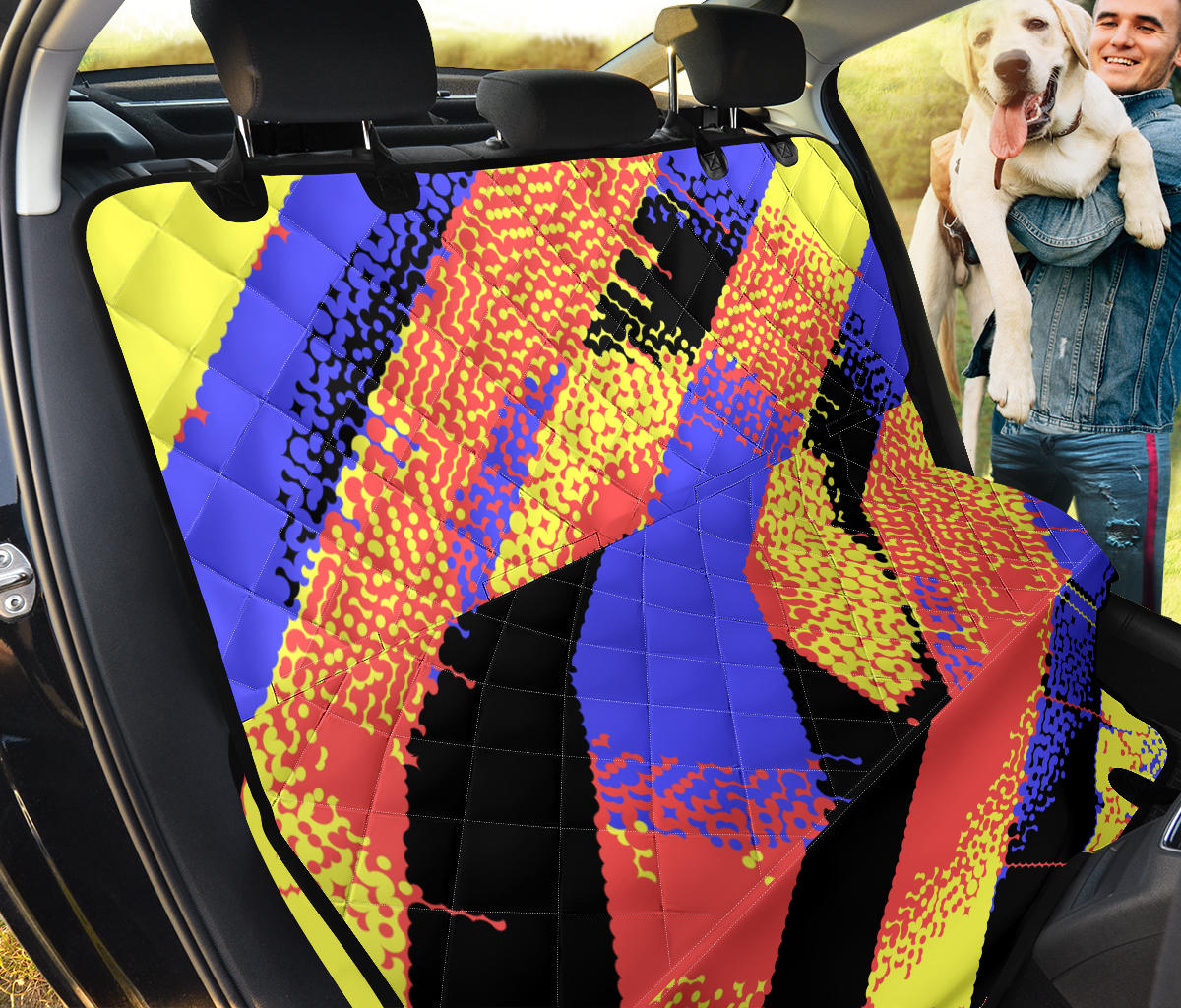 Colorful Abstract  Car Back Seat Pet Cover