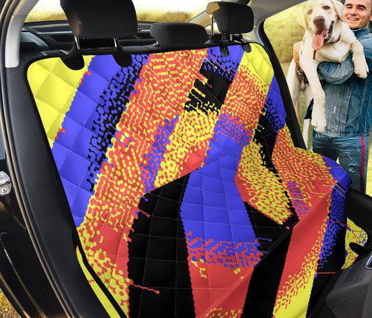Colorful Abstract  Car Back Seat Pet Cover