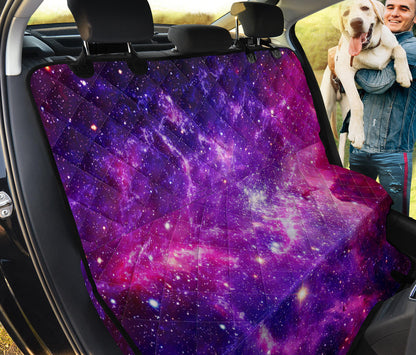 Purple galaxy Car Backseat Pet Cover