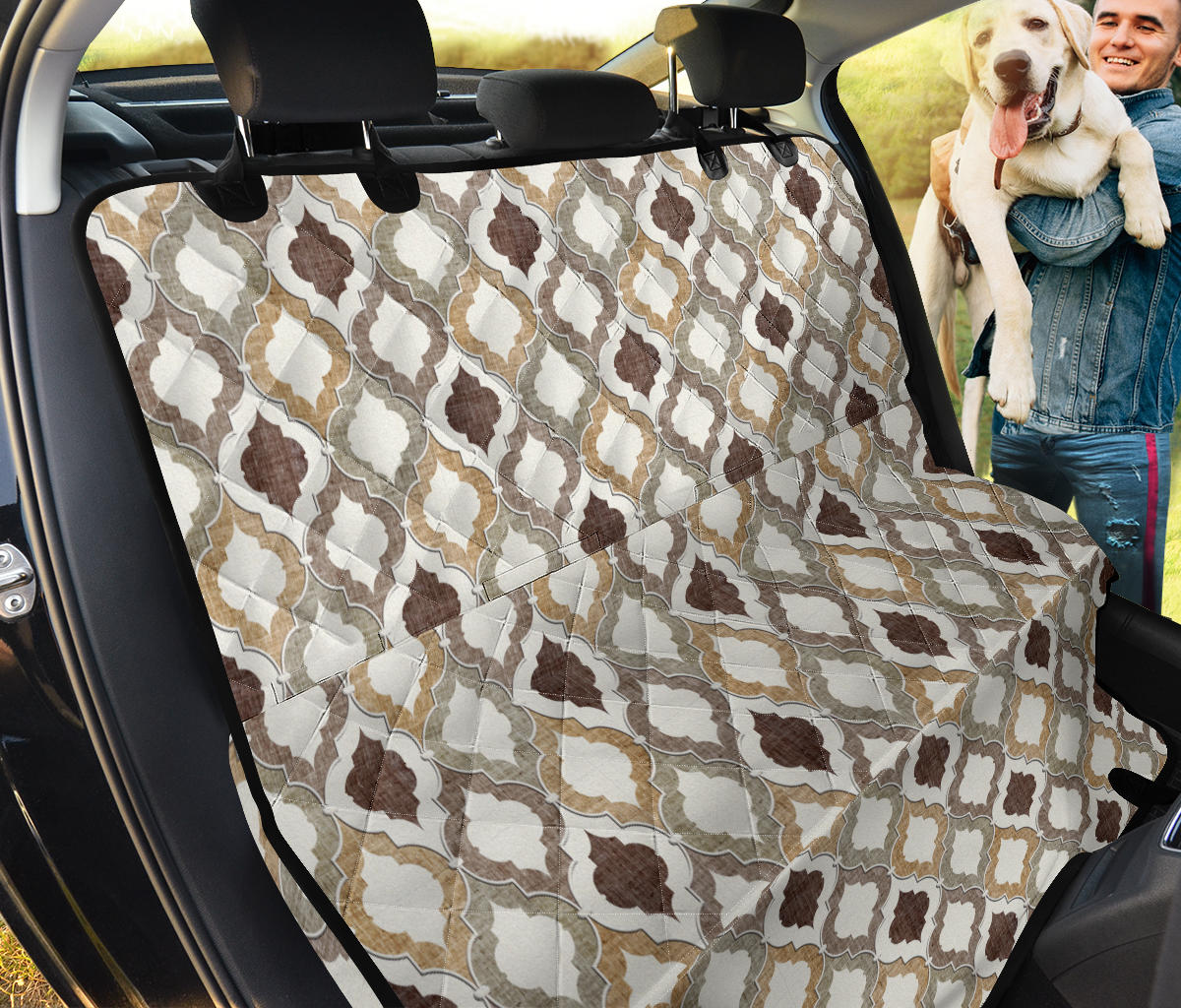 Vintage Pattern Car Back Seat Pet Cover