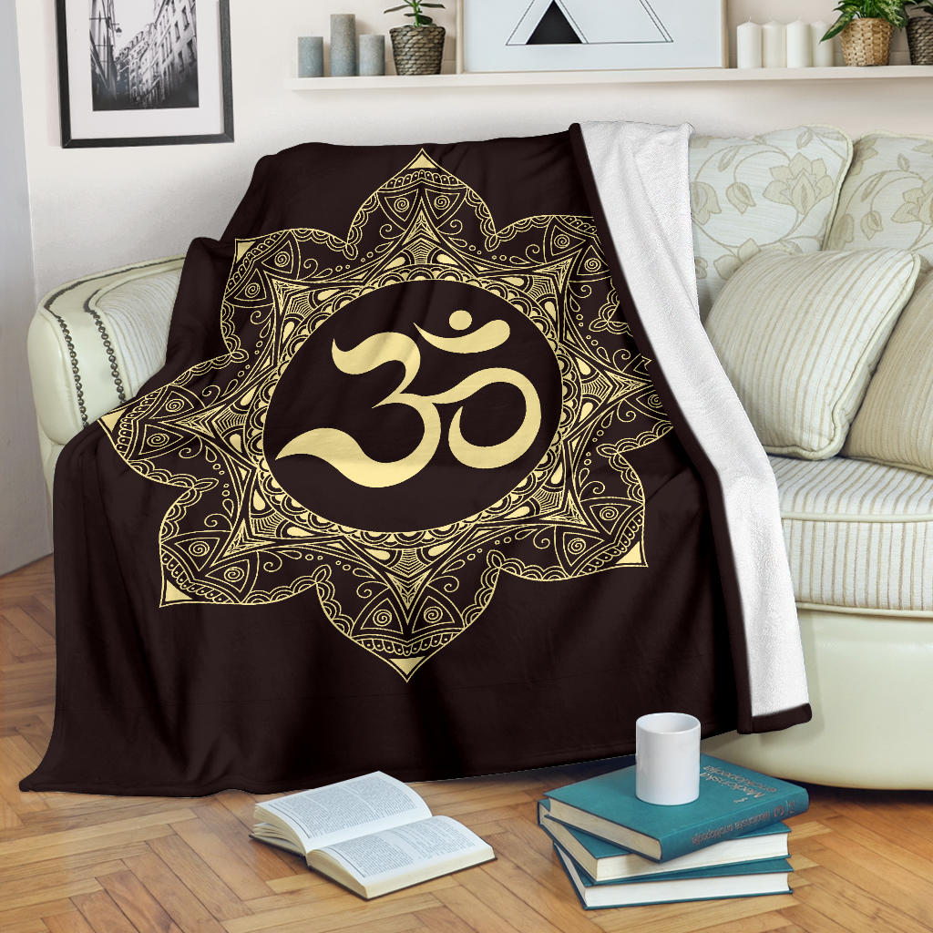 Om Aum Mandala Blanket