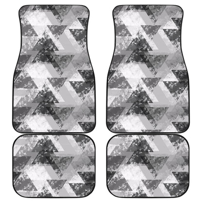 Grey Abstract Triangles Car Floor Mats