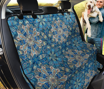 Floral Mandalas Car Back Seat Pet Cover