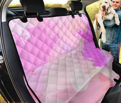 Pink Pastel Abstract Car Back Seat Pet Cover