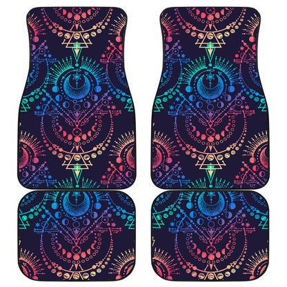 Colorful Spiritual Symbols Car Floor Mats