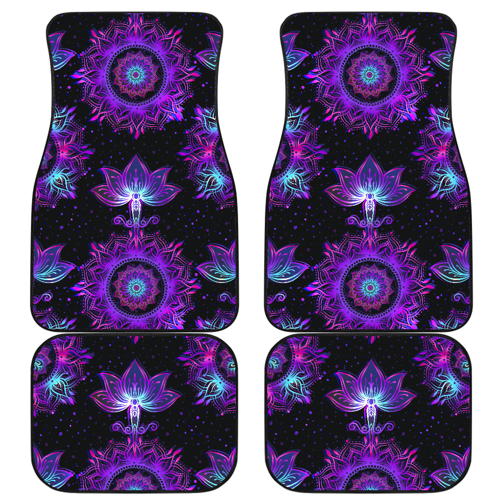 Purple Mandala Lotus Car Floor Mats
