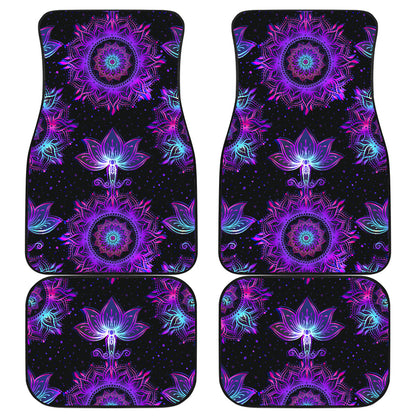 Purple Mandala Lotus Car Floor Mats