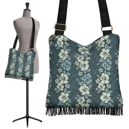 Floral Tribal Polynesian Crossbody Bag
