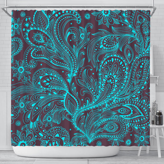 Teal Green Decor Shower Curtain
