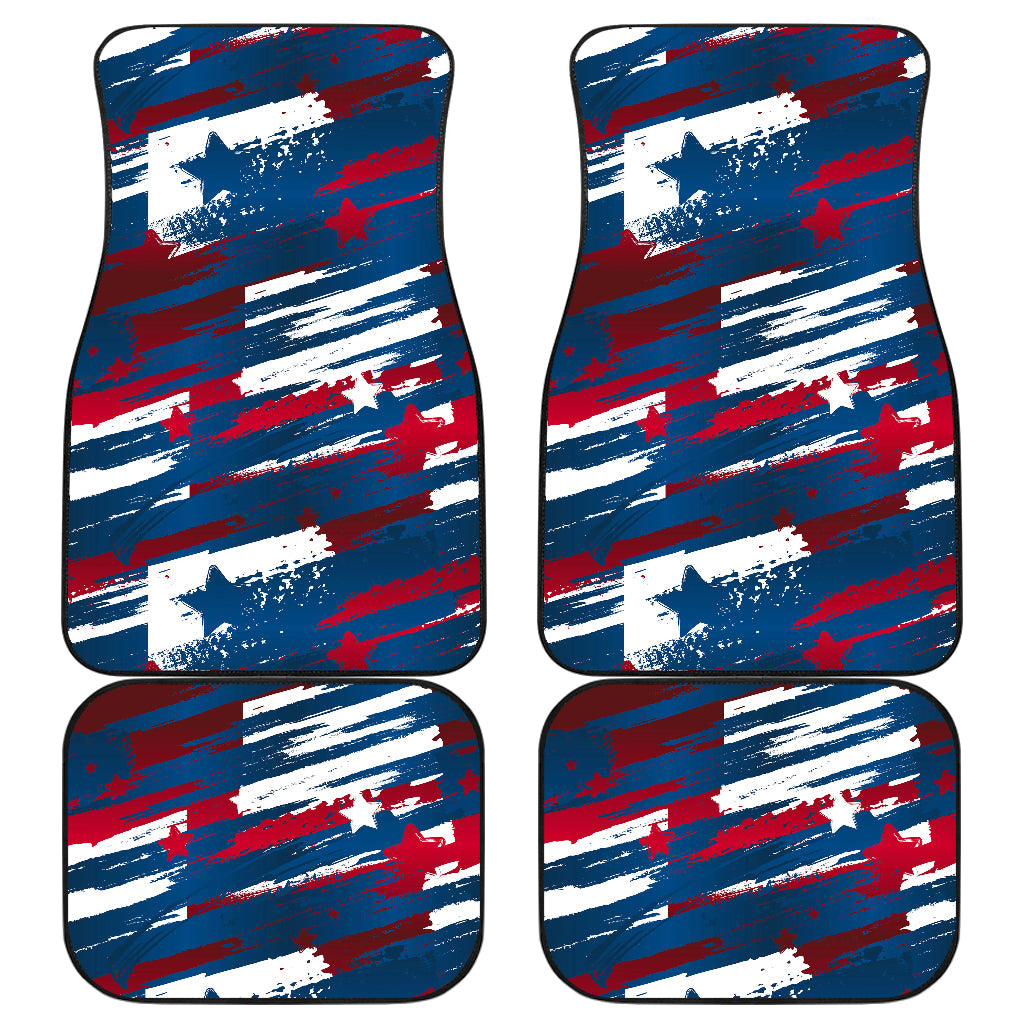 Abstract Red White & Blue Car Floor Mats