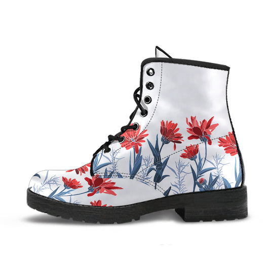 Red Flowers Boots