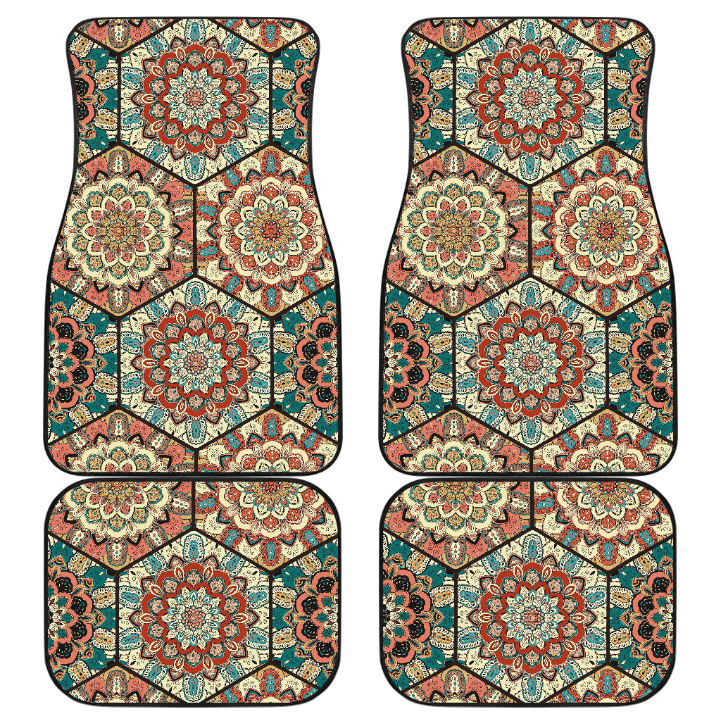 Mandalas Honeycomb Decor Car Floor Mats