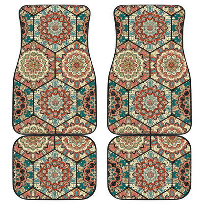 Mandalas Honeycomb Decor Car Floor Mats