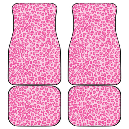 Pink Leopard Print Car Floor Mats