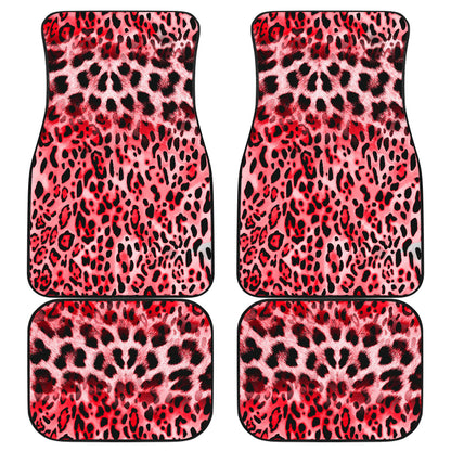 Pink Leopard Print Car Floor Mats