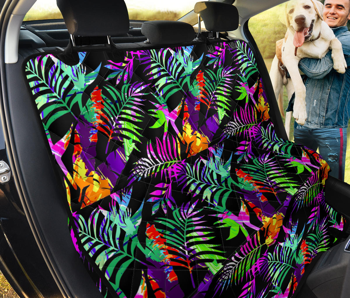 Colorful Plants Car Back Seat Pet Cover
