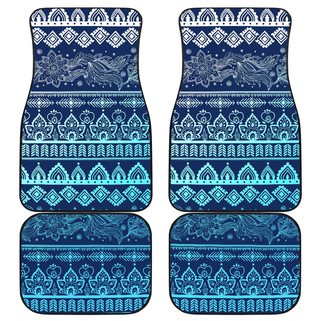Blue Boho Car Floor Mats
