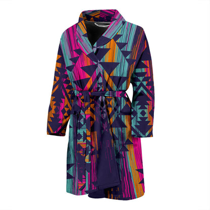 Mens Colorful Boho Aztec Bath Robe