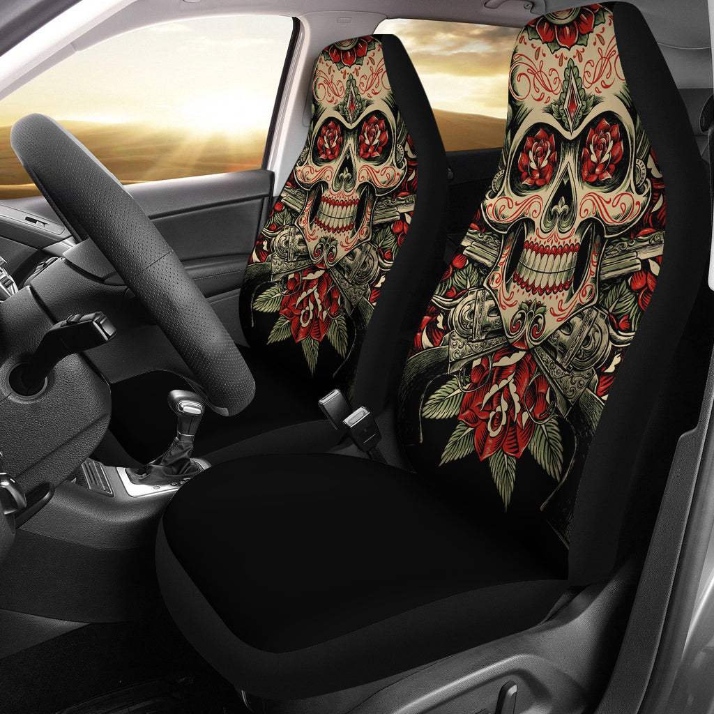 Skull and Roses Car Seat Covers – Set of 2