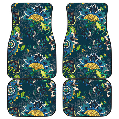 Elegant Floral Decor Car Floor Mats