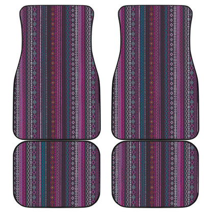 Purple Boho Stripes Decor CL Car Floor Mats