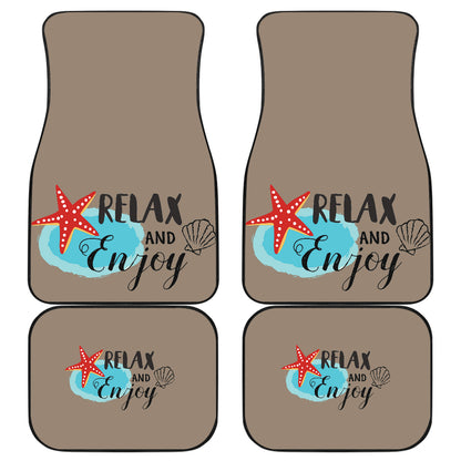 Relax and Enjoy Front And Back Car Mats (Set Of 4)