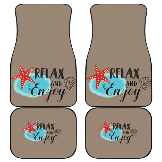 Relax and Enjoy Front And Back Car Mats (Set Of 4)