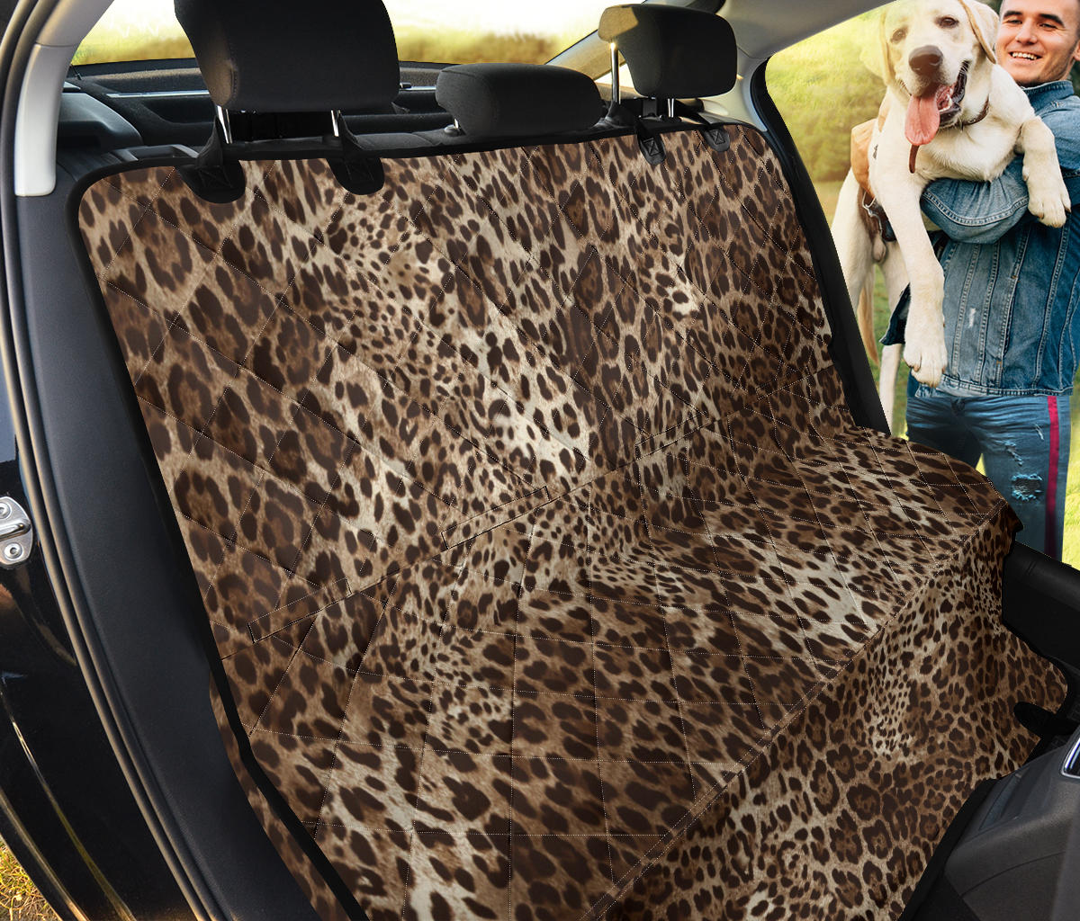 Leopard Print Car Back Seat Pet Cover