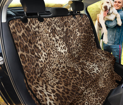 Leopard Print Car Back Seat Pet Cover