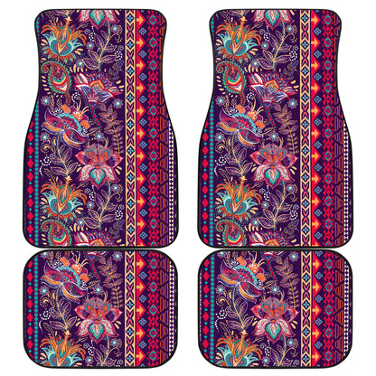 Red Persian Print Car Floor Mats