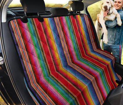 Rainbow Strpes Car Back Seat Pet Cover