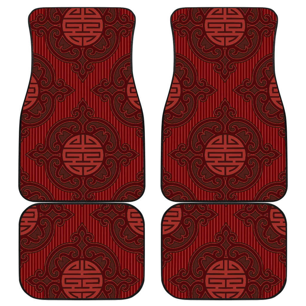 Red Oriental Car Floor Mats