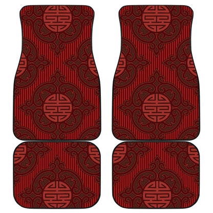 Red Oriental Car Floor Mats