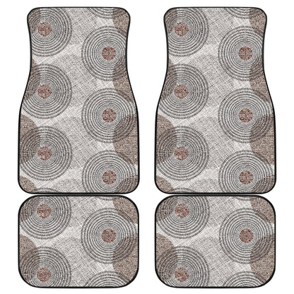 Grey Abstract Circles Car Floor Mats