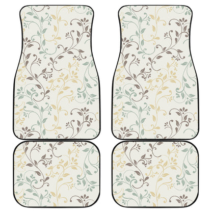 Elegant Floral Car Floor Mats