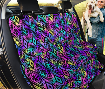 Neon Ethnic Car Back Seat Pet Cover