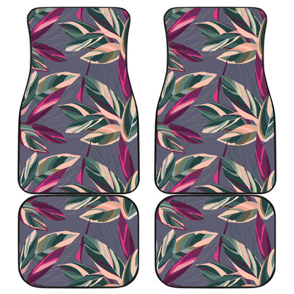 Floral Leaves Car Floor Mats