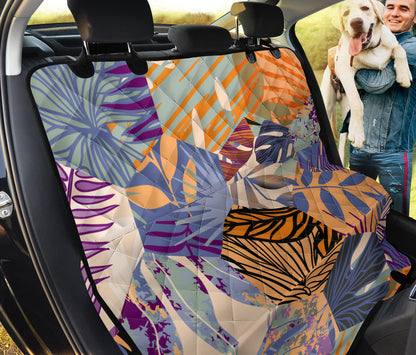 Floral Honeycomb Car Back Seat Pet Cover