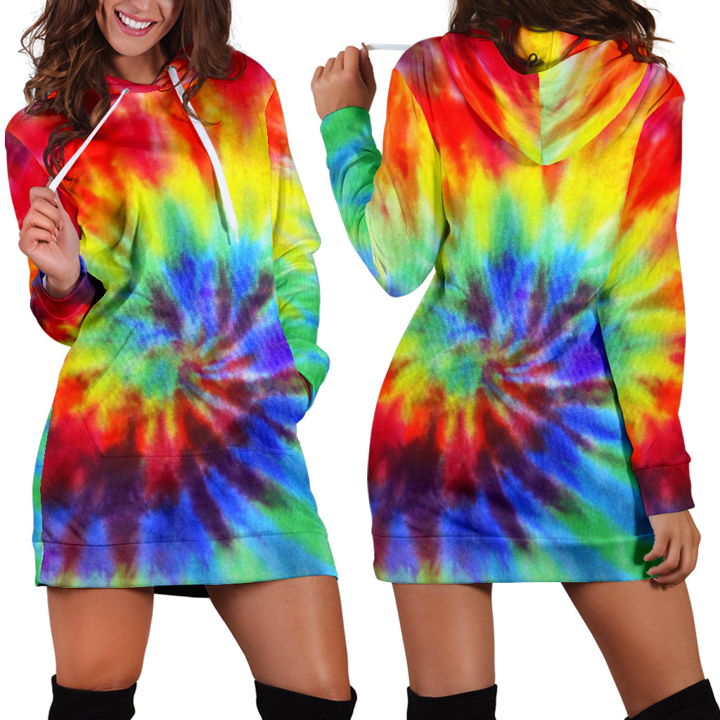 Tie Dye - Women's Hoodie Dress