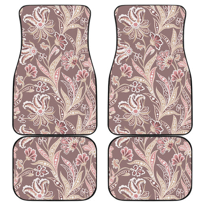 Elegant Floral Decor Car Floor Mats